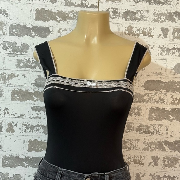 Princess Polly Black Bodysuit with Lace Detail - Picture 7 of 13